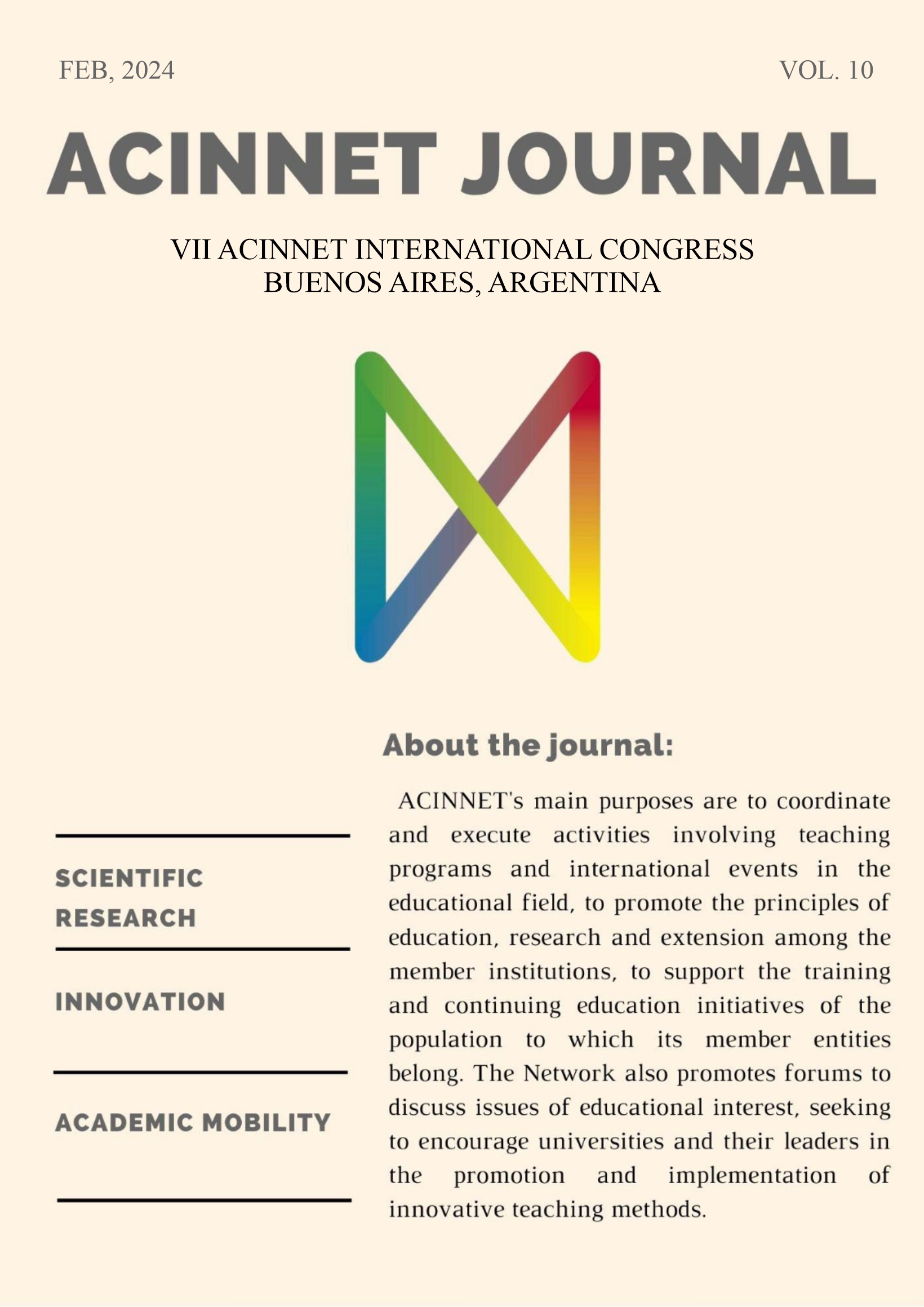 					View Vol. 11 No. 1 (2025): ACINNET Journal
				