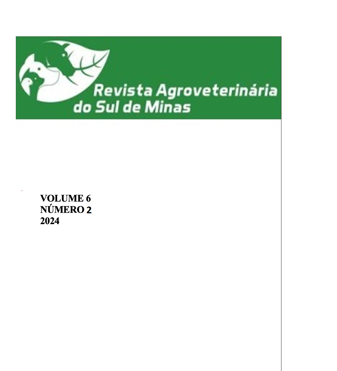 					Visualizar v. 6 n. 2 (2024): Revista Agroveterinária do Sul de Minas v. 6 n. 2
				